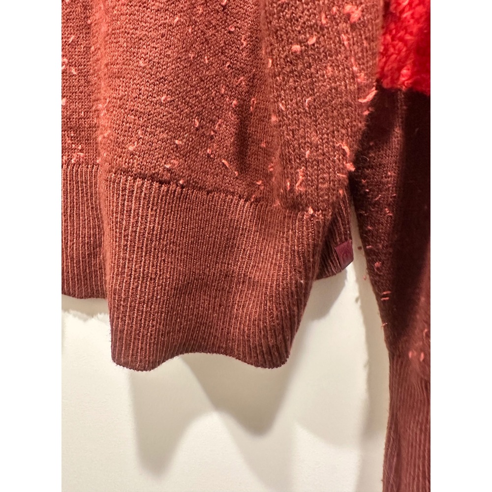 Lululemon Alpine Air Mock Neck Sweater Red Brown Merino Wool Blend Size 6 - Picture 2 of 6